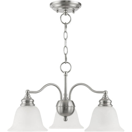 Three Light Dimmable Chandelier With Shades HomeRoots