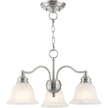 Three Light Dimmable Chandelier With Shades HomeRoots