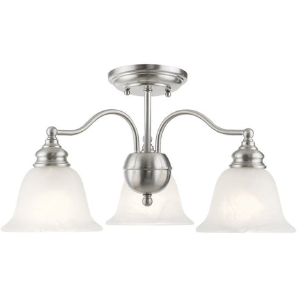 Three Light Dimmable Chandelier With Shades HomeRoots