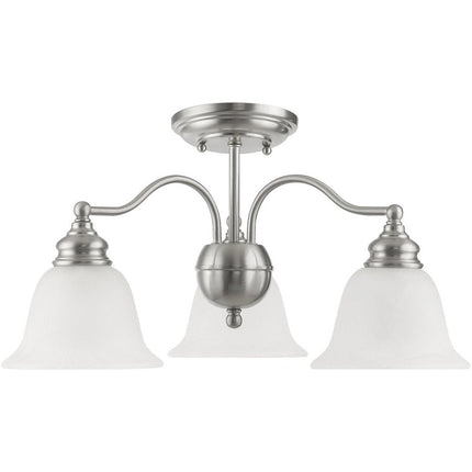 Three Light Dimmable Chandelier With Shades HomeRoots