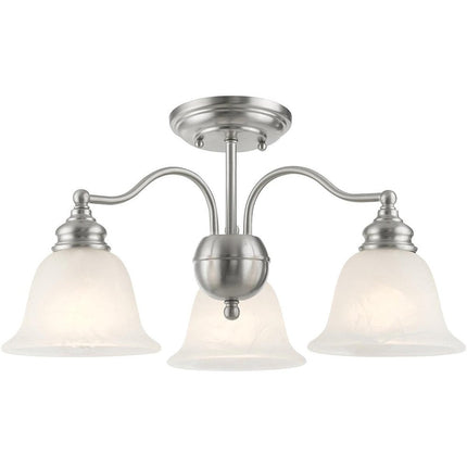 Three Light Dimmable Chandelier With Shades HomeRoots