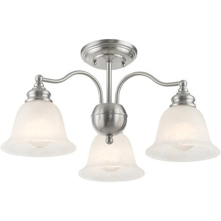 Three Light Dimmable Chandelier With Shades HomeRoots