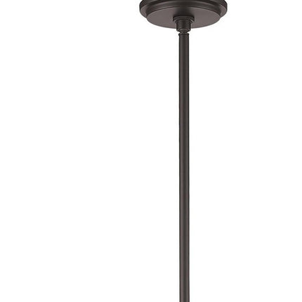 Bronze Five Light Metal Dimmable Chandelier With Shades