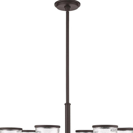 Bronze Six Light Dimmable Chandelier With Shades HomeRoots