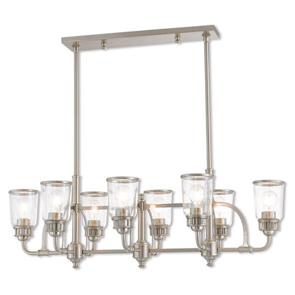 Eight Light Dimmable Chandelier With Shades HomeRoots