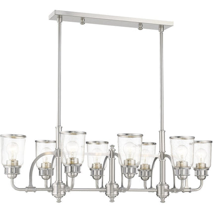 Eight Light Dimmable Chandelier With Shades HomeRoots