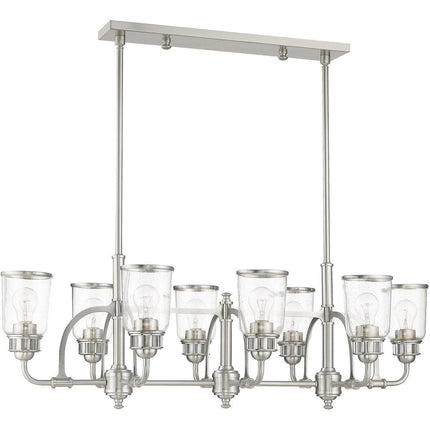 Eight Light Dimmable Chandelier With Shades HomeRoots