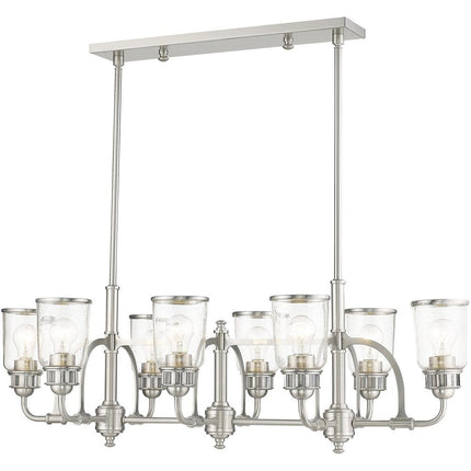 Eight Light Dimmable Chandelier With Shades HomeRoots