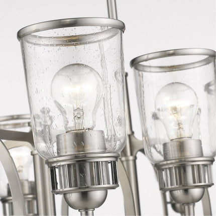 Eight Light Dimmable Chandelier With Shades HomeRoots