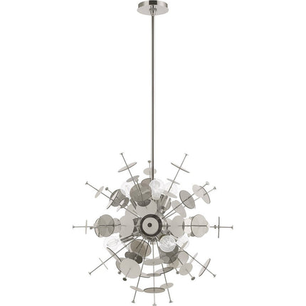 Six Light Dimmable Chandelier With Shades HomeRoots