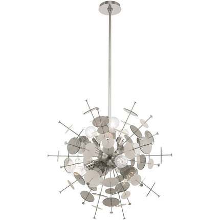 Six Light Dimmable Chandelier With Shades HomeRoots