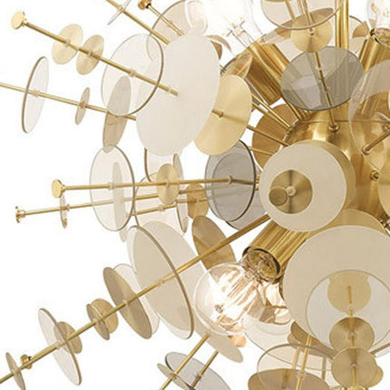 Six Light Dimmable Chandelier With Shades HomeRoots