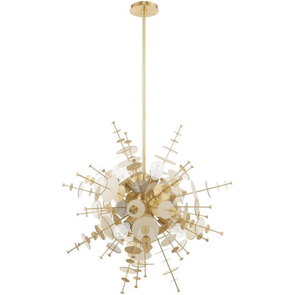 Six Light Dimmable Chandelier With Shades HomeRoots
