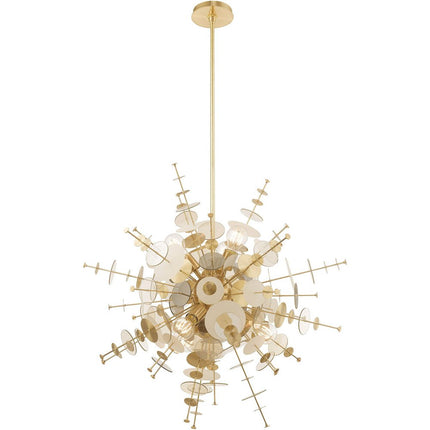 Six Light Dimmable Chandelier With Shades HomeRoots