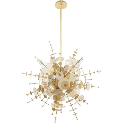 Six Light Dimmable Chandelier With Shades HomeRoots