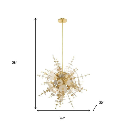 Six Light Dimmable Chandelier With Shades HomeRoots