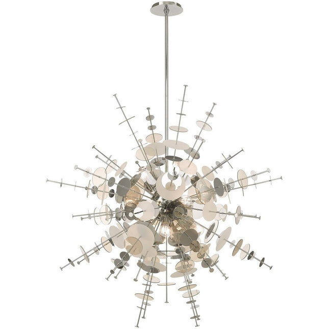 Twelve Light Dimmable Chandelier With Shades HomeRoots