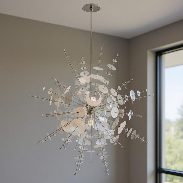 Twelve Light Dimmable Chandelier With Shades HomeRoots