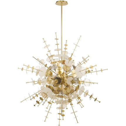 Twelve Light Dimmable Chandelier With Shades HomeRoots