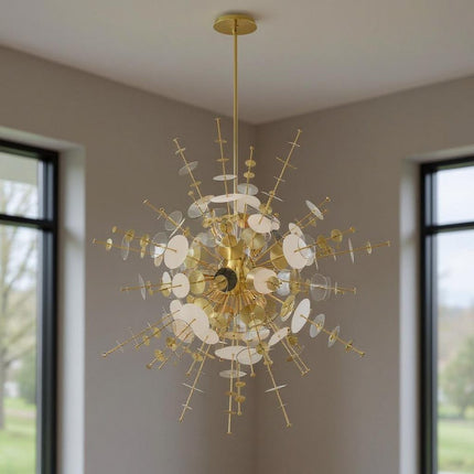 Twelve Light Dimmable Chandelier With Shades HomeRoots
