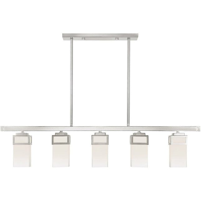 Five Light Dimmable Chandelier With Shades HomeRoots