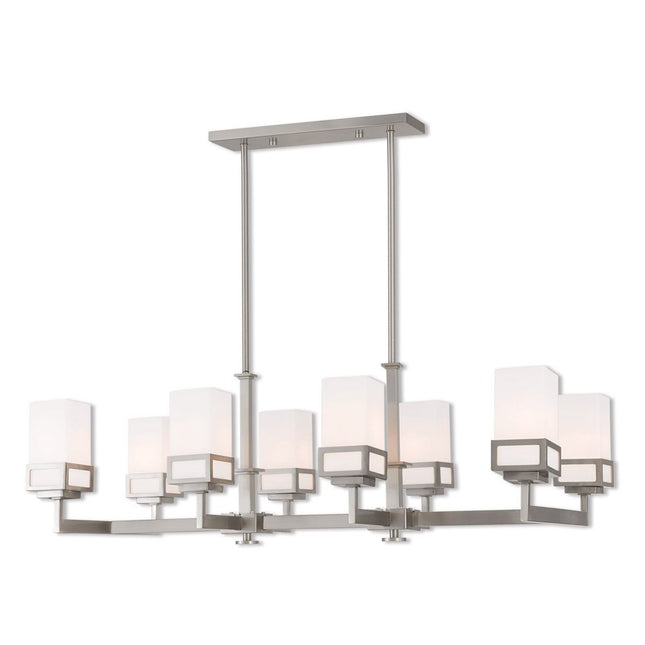 Eight Light Dimmable Chandelier With Shades HomeRoots