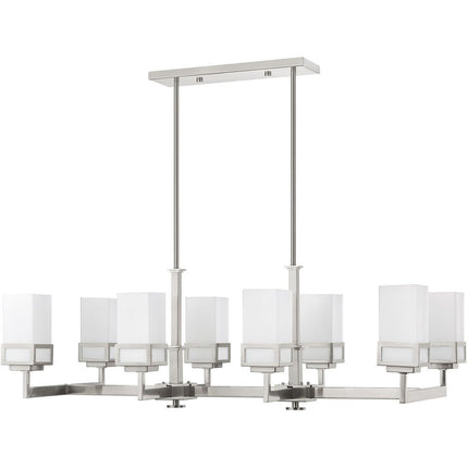 Eight Light Dimmable Chandelier With Shades HomeRoots