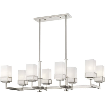 Eight Light Dimmable Chandelier With Shades HomeRoots
