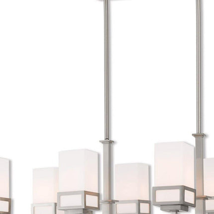 Eight Light Dimmable Chandelier With Shades HomeRoots