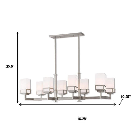 Eight Light Dimmable Chandelier With Shades HomeRoots