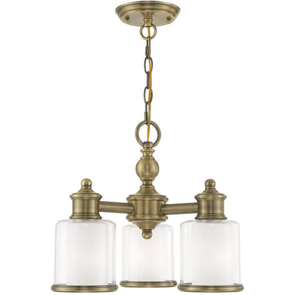 Three Light Dimmable Chandelier With Shades HomeRoots