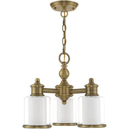 Three Light Dimmable Chandelier With Shades HomeRoots