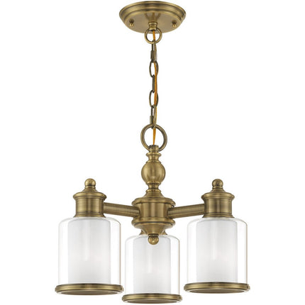 Three Light Dimmable Chandelier With Shades HomeRoots
