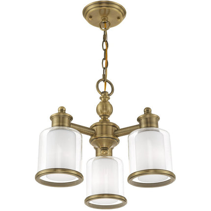 Three Light Dimmable Chandelier With Shades HomeRoots