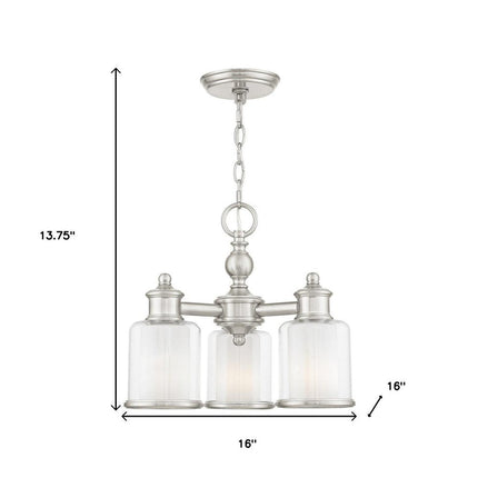 Three Light Dimmable Chandelier With Shades HomeRoots