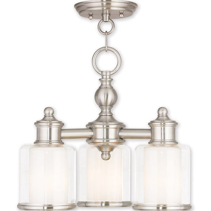 Three Light Dimmable Chandelier With Shades HomeRoots