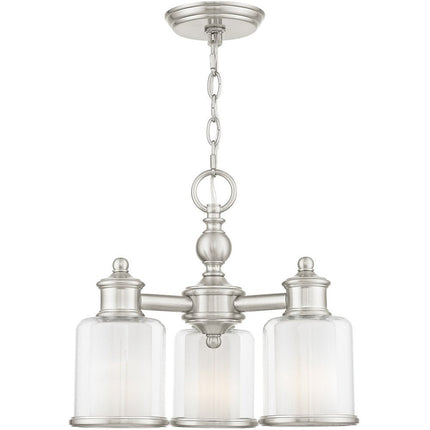Three Light Dimmable Chandelier With Shades HomeRoots
