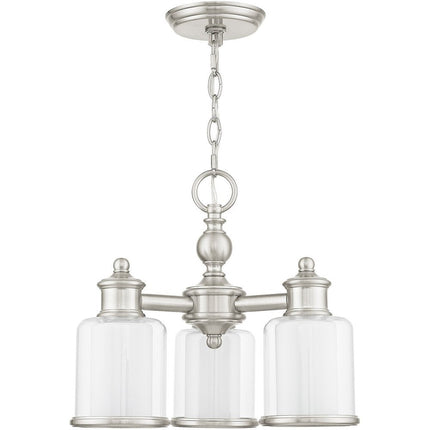 Three Light Dimmable Chandelier With Shades HomeRoots