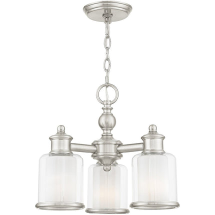 Three Light Dimmable Chandelier With Shades HomeRoots