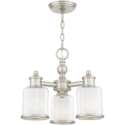 Three Light Dimmable Chandelier With Shades HomeRoots