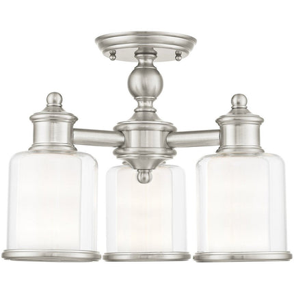 Three Light Dimmable Chandelier With Shades HomeRoots