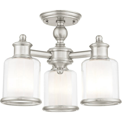 Three Light Dimmable Chandelier With Shades HomeRoots