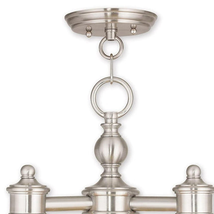 Three Light Dimmable Chandelier With Shades HomeRoots