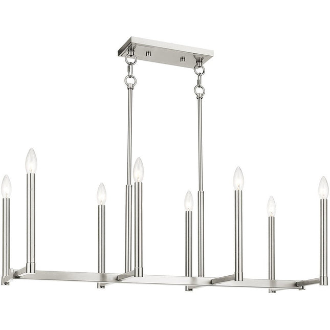 Eight Light Dimmable Chandelier With Shades HomeRoots