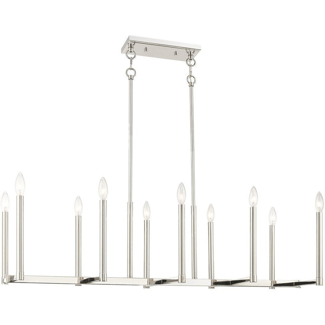 Ten Light Dimmable Chandelier With Shades HomeRoots