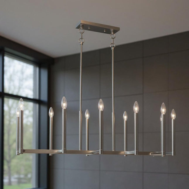Ten Light Dimmable Chandelier With Shades HomeRoots