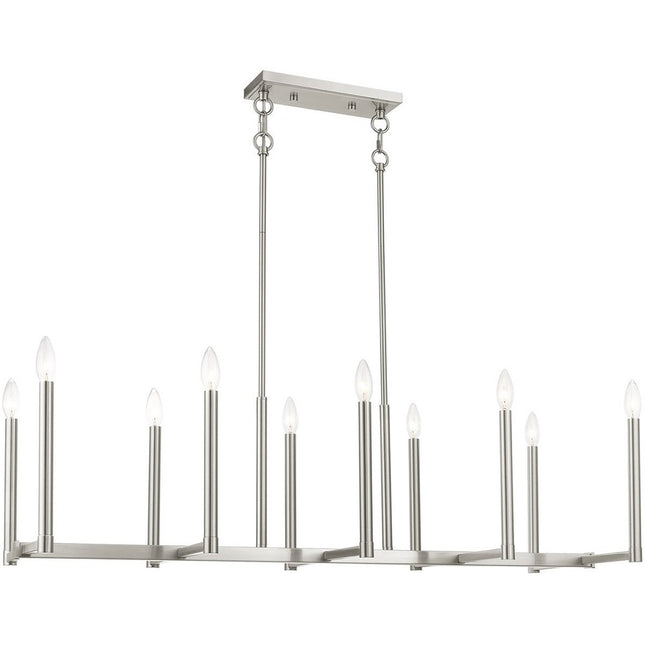 Ten Light Dimmable Chandelier With Shades HomeRoots