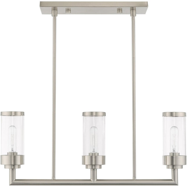 Three Light Dimmable Chandelier With Shades HomeRoots