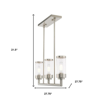 Three Light Dimmable Chandelier With Shades HomeRoots