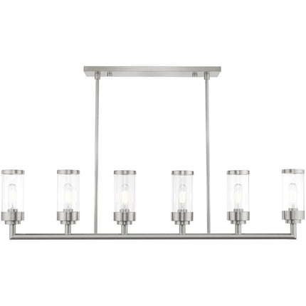 Six Light Dimmable Chandelier With Shades HomeRoots